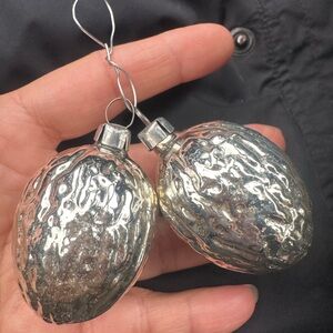 Vintage Christmas Walnuts glass ornaments
